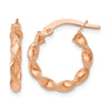 14K Rose Gold Twisted Hoop Earrings