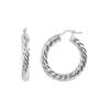 Sterling Silver Twisted Tube 20mm Hoop Earrings