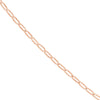 1.30mm Paper Clip Chain with Pear Shape Lobster Lock