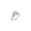 14K White 6.5 mm Round Engagement Ring Mounting