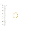 2mm x 20mm Polished Hoop Earrings