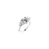 14K White 8x6 mm Oval Engagement Ring Mounting