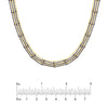 Sterling Silver/Yellow Multi-Strand Saturn Chain Necklace