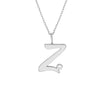Script 'Z' with Diamond Bezel Necklace