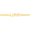 Love Plate on Open Curb Chain Adjustable Choker