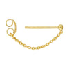 Cable Chain Huggie Earrings
