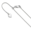Sterling Silver RH-plated Adjustable .85mm Box Chain