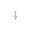 Pointed Edge Mini CZ Cross Pendant