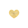 Small Fluted Heart Stud Earrings