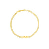Love on Curb Chain Adjustable Bracelet