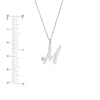 Script 'M' with Diamond Bezel Necklace