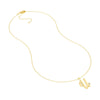 Script 'U' with Diamond Bezel Necklace