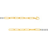 Two Tone 1-3/4tcw Diamond Paper Clip Bracelet