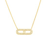 Diamond Paper Clip Element Necklace