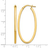 10K Polished Oval Hinged Hoop Earrings