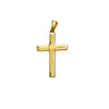 Polished with Raised Satin Cross Pendant