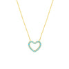 Simulated Turquoise Open Heart Adj. Necklace