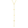 Diamond Y-Necklace with Geometric Elements