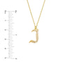 Diamond Gothic 'J' Necklace