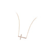 Sideways Cross Necklace with 1/5tcw Diamond