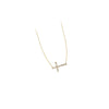 Sideways Cross Necklace with 1/5tcw Diamond