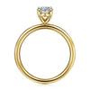 14K Yellow Gold Oval Solitaire Diamond Engagement Ring