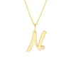 Script 'N' with Diamond Bezel Necklace