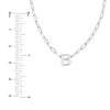 Block Initial Paper Clip Necklace