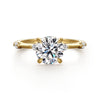 14K Yellow Gold Round Diamond Engagement Ring