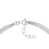 Sterling Silver Open Hearts on Chain Trio Adjustable Anklet