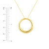 Tapered Puffy Circle Pendant Necklace