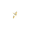 Sideways CZ Cross Ring