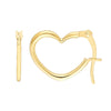 18mm Tilted Heart Hoop Earrings