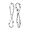 14K White Gold Polished Infinity Hoop Earrings