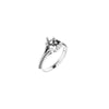 14K White 8x6 mm Pear Engagement Ring Mounting