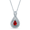 14K 0.33Ct Diamond Ruby Pendant