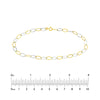Two-Tone Oval Stamping Link Chain Anklet