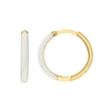 White Enamel 1/2 Polished Hoops