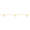 Open CZ Heart Dangle Adjustable Anklet