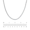 Diamond Halfway Tennis Straight Necklace (7tcw)