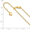 Sterling Silver Gold-plated Adjustable 1.2mm D/C Rope Chain