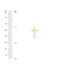 Sterling Silver CZ Curved Cross Stud Earrings