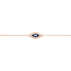 Sterling Silver CZ Evil Eye Adjustable Bracelet
