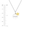 Sterling Silver Dream Disc Necklace with Star