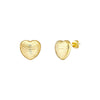 Heart Wave Pattern Stud Earrings