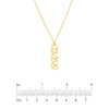 7mm Vertical Script Numeral Necklace