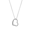 Open Heart Pendant Adjustable Necklace