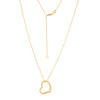 Open Heart Pendant Adjustable Necklace