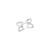 Sterling Silver Polished X Ring