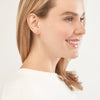 Horizontal Bar Earrings with Chain Drape